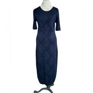 RACHEL Rachel Roy Elegant Floral Navy Blue Dress 
Size XL EUC